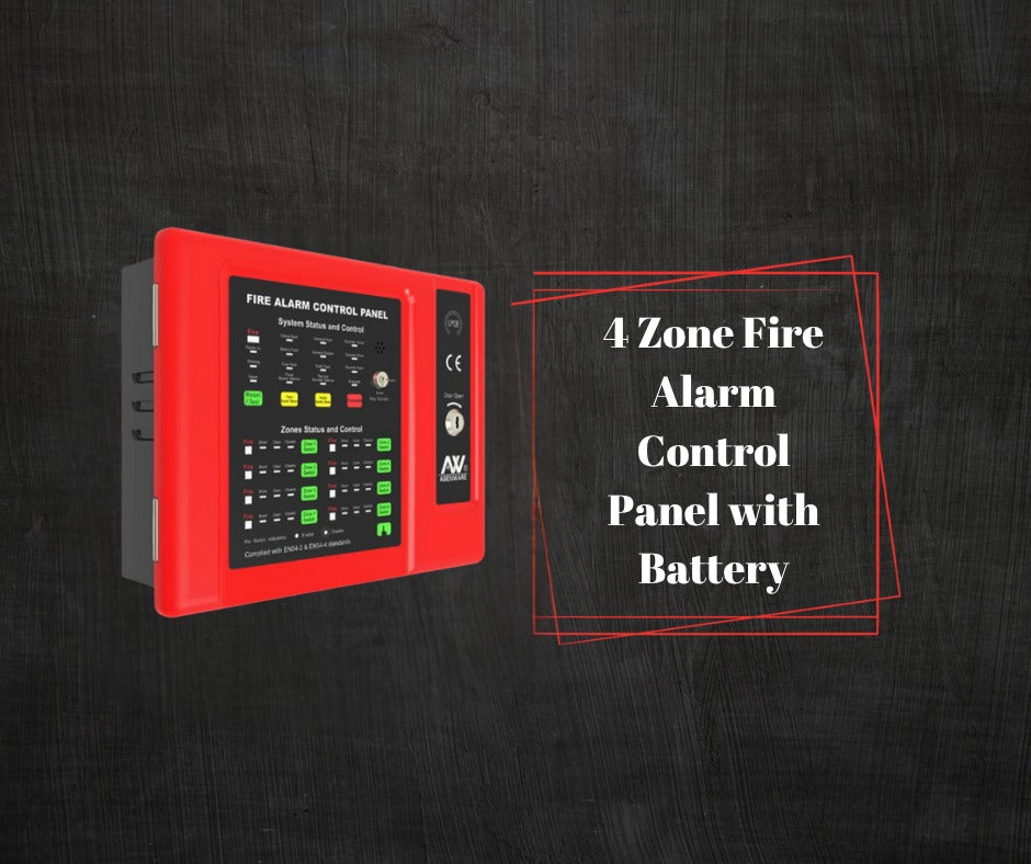 4 Zone Fire Alarm Control Panel With Battery
